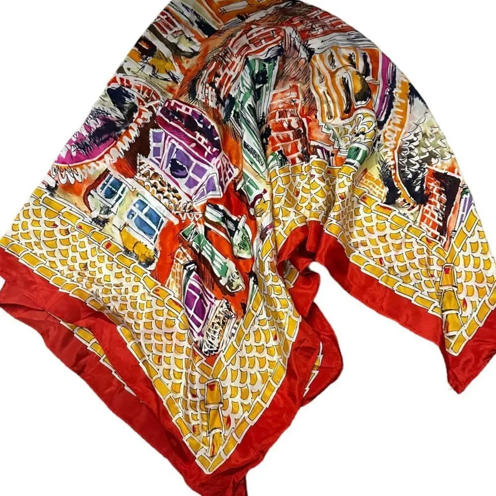 Vintage Perry‎ Ellis Silk Scarf